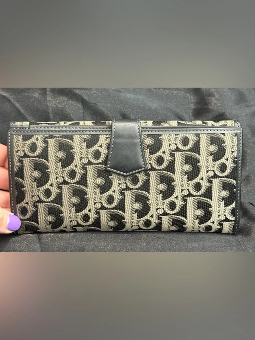 Christian Dior oblique jacquard long wallet